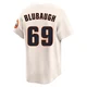 Men's AJ Blubaugh Houston Astros ＃69 Cream Limited - Throwback Cooperstown Collection Jersey