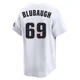 Men's AJ Blubaugh Houston Astros ＃69 White Limited - Throwback Cooperstown Collection Jersey