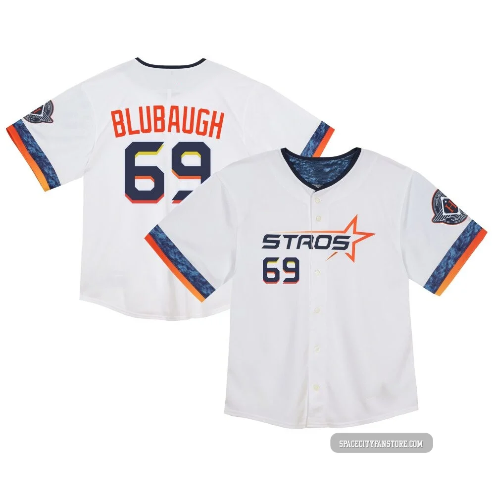 Men's AJ Blubaugh Houston Astros ＃69 White Limited - Toddler 2025 City Connect Jersey