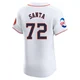 Men's Alimber Santa Houston Astros ＃72 White Elite - Home Patch Jersey