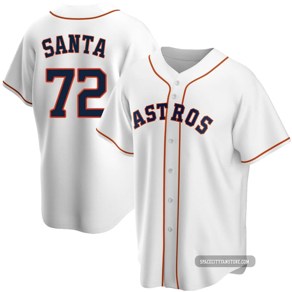 Men's Alimber Santa Houston Astros ＃72 White Replica - Home Jersey