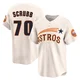 Men's Andre Scrubb Houston Astros ＃70 Cream Limited - Throwback Cooperstown Collection Jersey