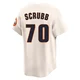 Men's Andre Scrubb Houston Astros ＃70 Cream Limited - Throwback Cooperstown Collection Jersey