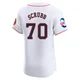 Men's Andre Scrubb Houston Astros ＃70 White Elite - Home Patch Jersey