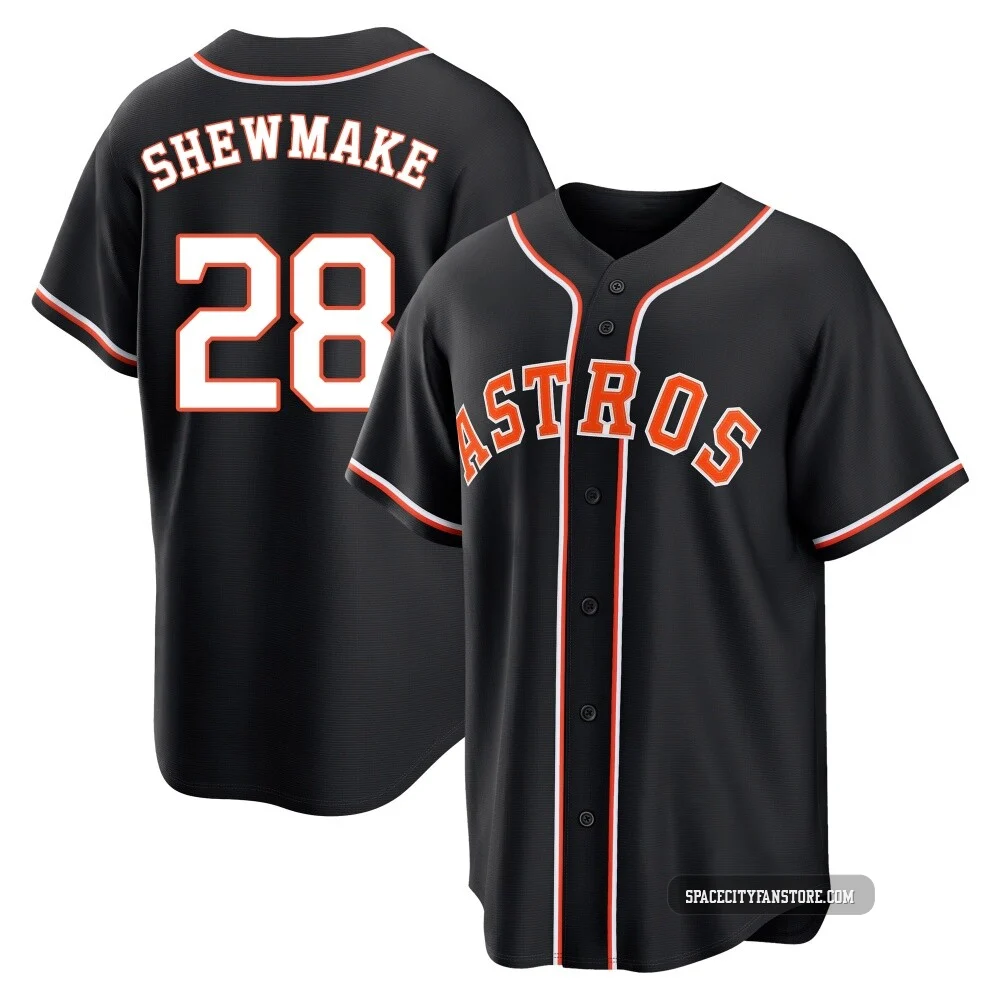 Men's Braden Shewmake Houston Astros ＃28 Black Replica - Fashion Out Jersey
