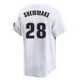 Men's Braden Shewmake Houston Astros ＃28 White Limited - Throwback Cooperstown Collection Jersey