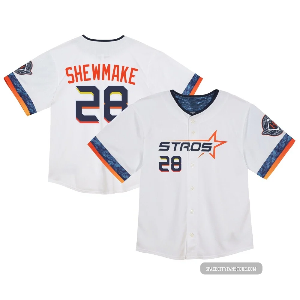 Men's Braden Shewmake Houston Astros ＃28 White Limited - Toddler 2025 City Connect Jersey