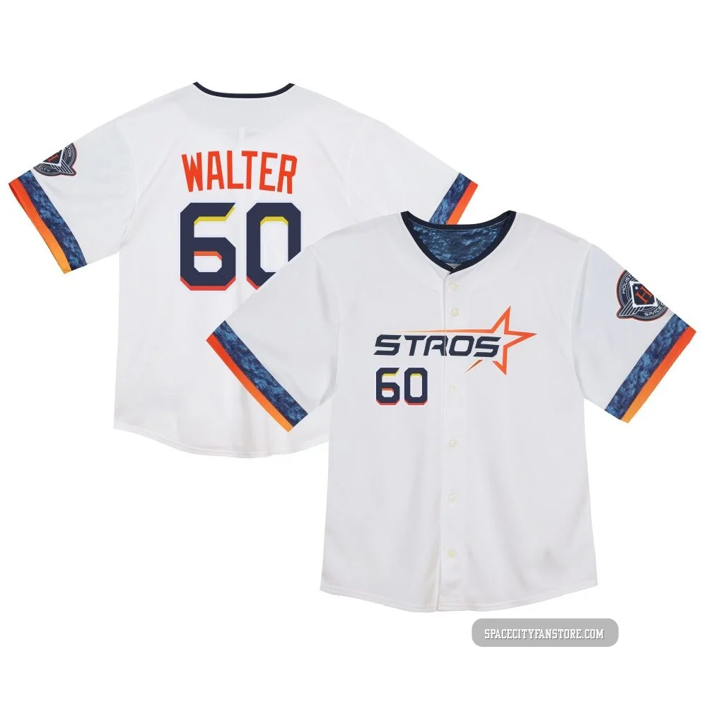 Men's Brandon Walter Houston Astros ＃60 White Limited - Toddler 2025 City Connect Jersey
