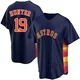Men's Brian Hunter Houston Astros ＃19 Navy Replica - Alternate Jersey