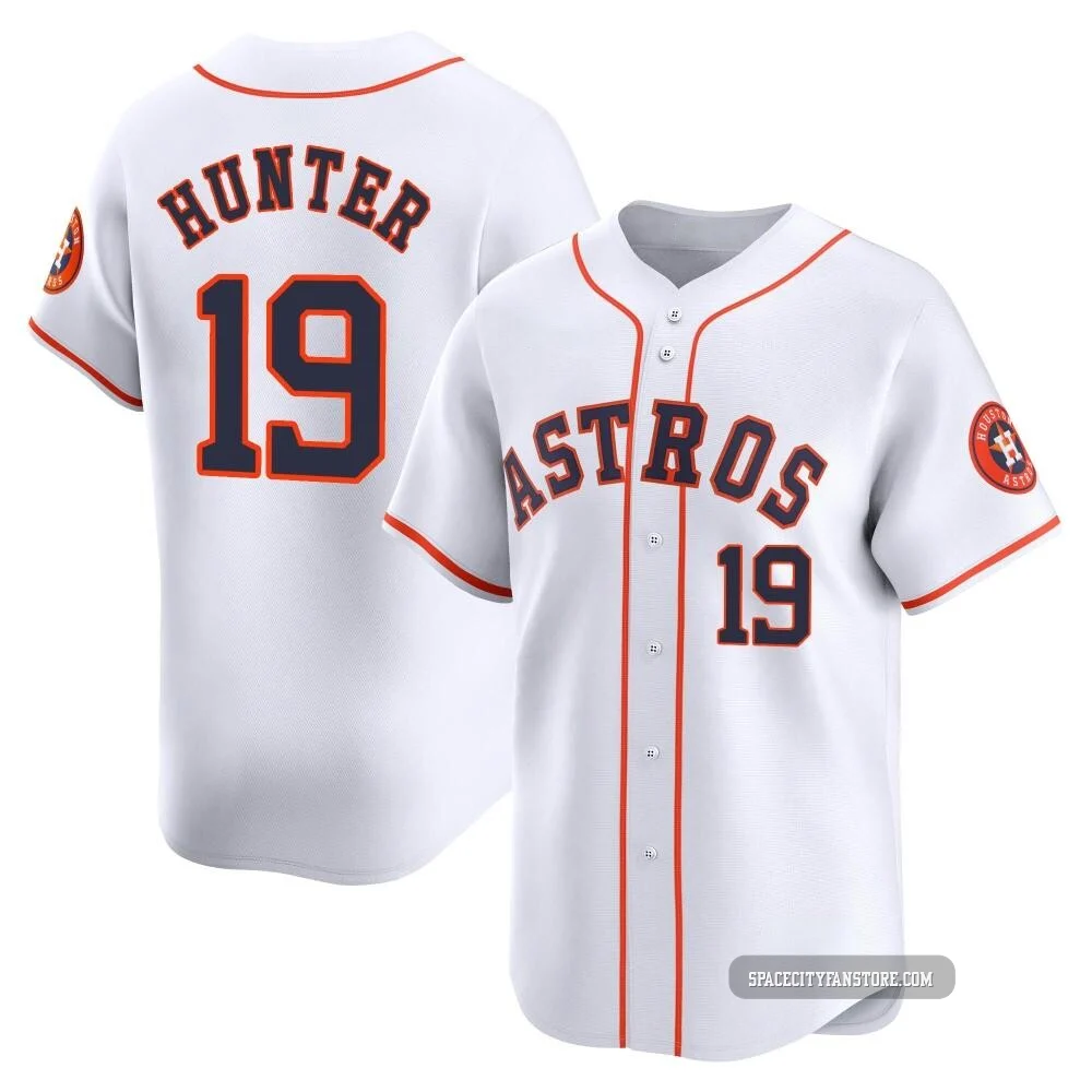 Men's Brian Hunter Houston Astros ＃19 White Limited - Home Jersey