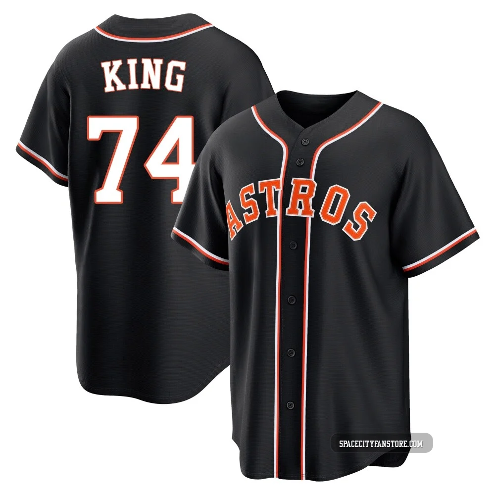 Men's Bryan King Houston Astros ＃74 Black Replica - Fashion Out Jersey