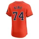 Men's Bryan King Houston Astros ＃74 Orange Elite - Alternate Vapor Premier Jersey