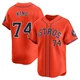 Men's Bryan King Houston Astros ＃74 Orange Limited - Alternate Jersey