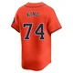 Men's Bryan King Houston Astros ＃74 Orange Limited - Alternate Jersey