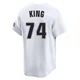 Men's Bryan King Houston Astros ＃74 White Limited - Throwback Cooperstown Collection Jersey