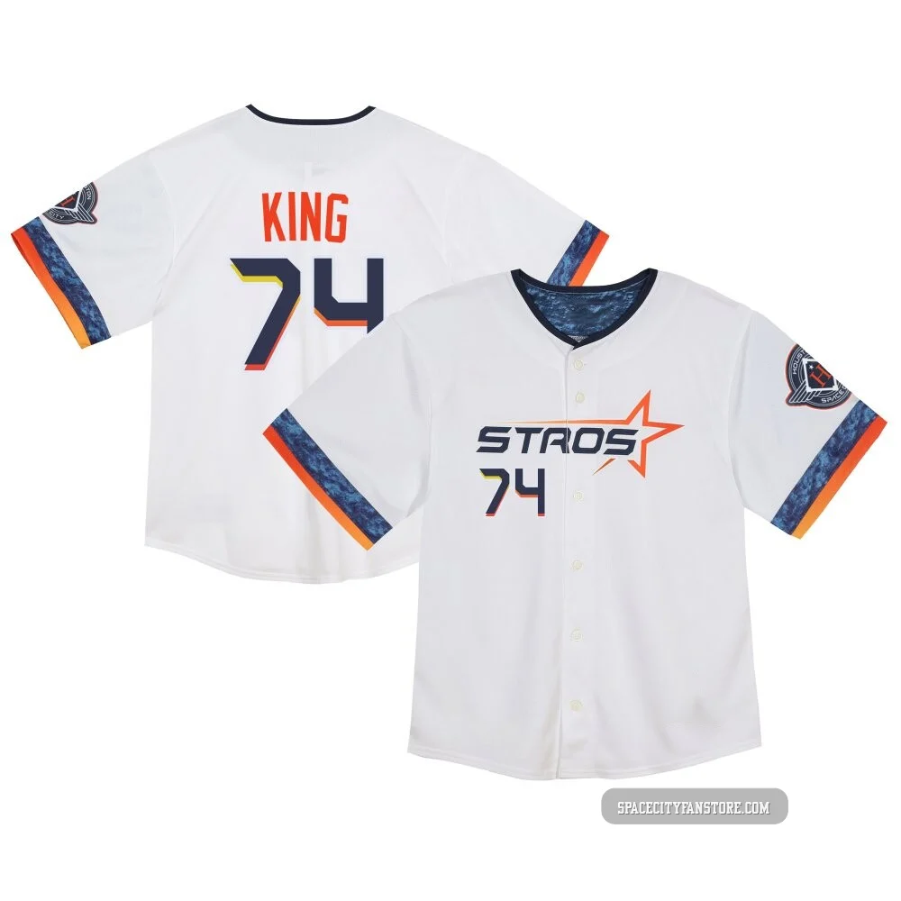 Men's Bryan King Houston Astros ＃74 White Limited - Toddler 2025 City Connect Jersey