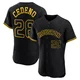 Men's Cesar Cedeno Houston Astros ＃28 Black Authentic - Snake Skin City Jersey