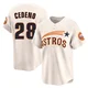 Men's Cesar Cedeno Houston Astros ＃28 Cream Limited - Throwback Cooperstown Collection Jersey