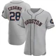 Men's Cesar Cedeno Houston Astros ＃28 Gray Authentic - Road Jersey