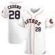Men's Cesar Cedeno Houston Astros ＃28 White Authentic - Home Jersey