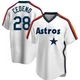 Men's Cesar Cedeno Houston Astros ＃28 White Replica - Home Cooperstown Collection Team Jersey