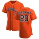 Men's Cesar Geronimo Houston Astros ＃20 Orange Authentic - Alternate Jersey