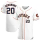 Men's Cesar Geronimo Houston Astros ＃20 White Authentic - Home Jersey