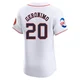 Men's Cesar Geronimo Houston Astros ＃20 White Elite - Home Patch Jersey