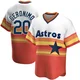 Men's Cesar Geronimo Houston Astros ＃20 White Replica - Home Cooperstown Collection Jersey