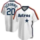 Men's Cesar Geronimo Houston Astros ＃20 White Replica - Home Cooperstown Collection Team Jersey