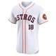 Men's Cesar Salazar Houston Astros ＃18 White Elite - Home Jersey