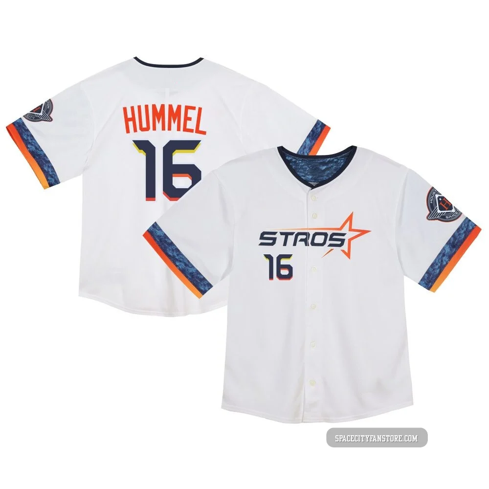 Men's Cooper Hummel Houston Astros ＃16 White Limited - Toddler 2025 City Connect Jersey