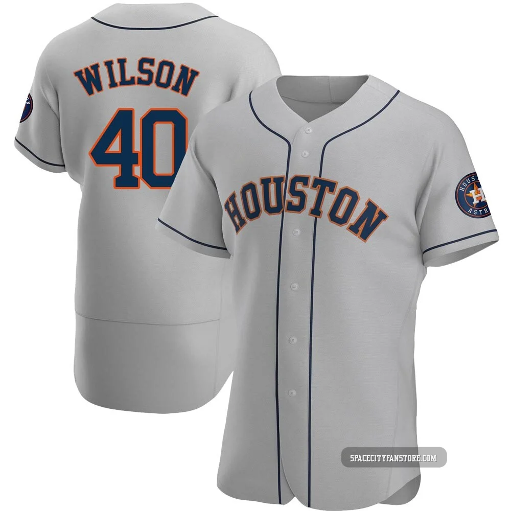 Men's Don Wilson Houston Astros ＃40 Gray Authentic - Road Jersey