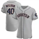 Men's Don Wilson Houston Astros ＃40 Gray Authentic - Road Jersey