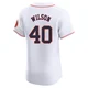 Men's Don Wilson Houston Astros ＃40 White Elite - Home Jersey