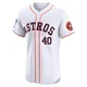 Men's Don Wilson Houston Astros ＃40 White Elite - Home Patch Jersey