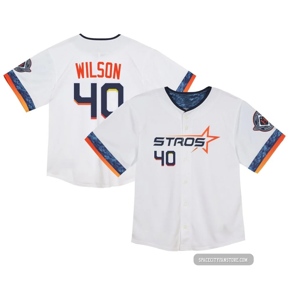 Men's Don Wilson Houston Astros ＃40 White Limited - Toddler 2025 City Connect Jersey