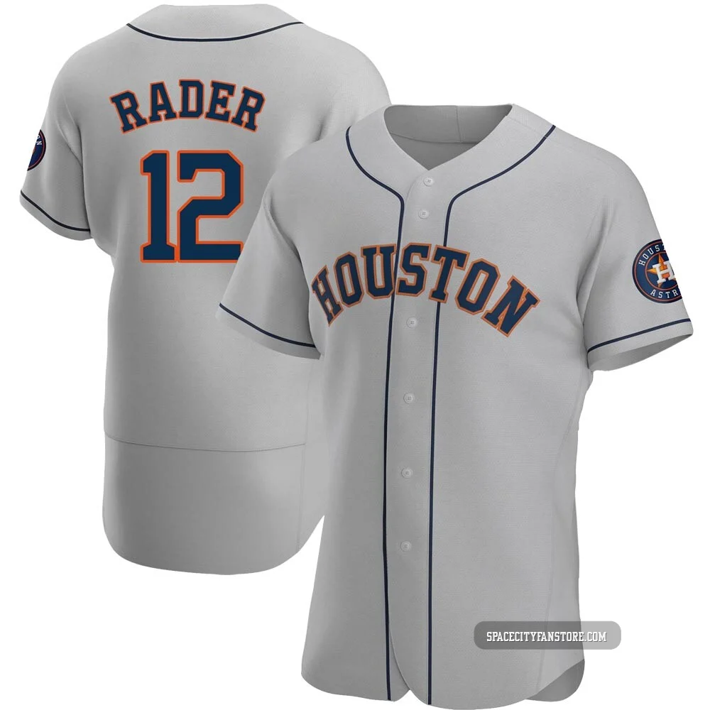 Men's Doug Rader Houston Astros ＃12 Gray Authentic - Road Jersey