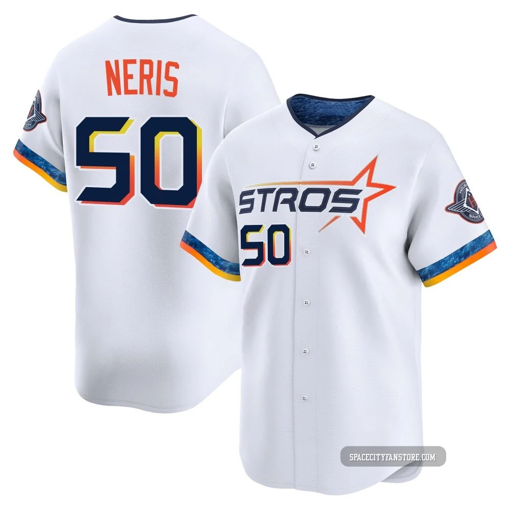 Men's Hector Neris Houston Astros ＃50 White Limited - 2025 City Connect Jersey