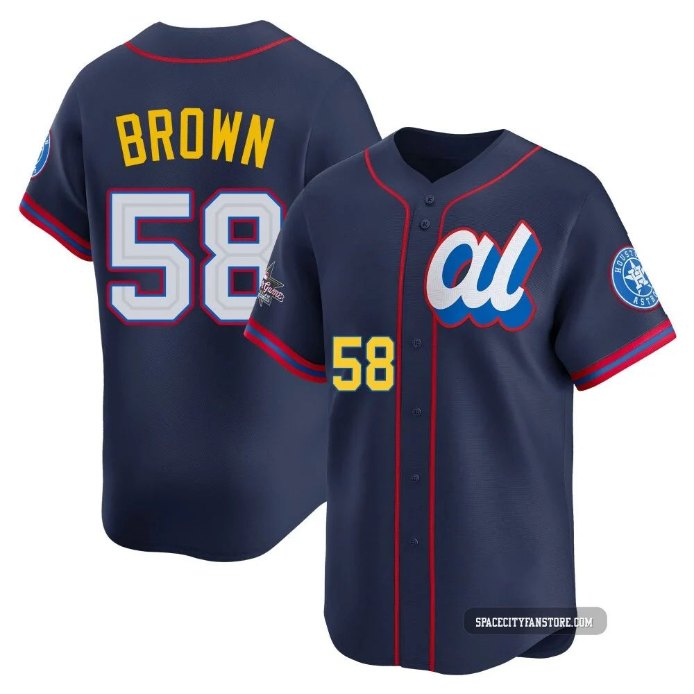 Men's Hunter Brown Houston Astros ＃58 Navy Limited - American League 2025 All-Star Edition Jersey