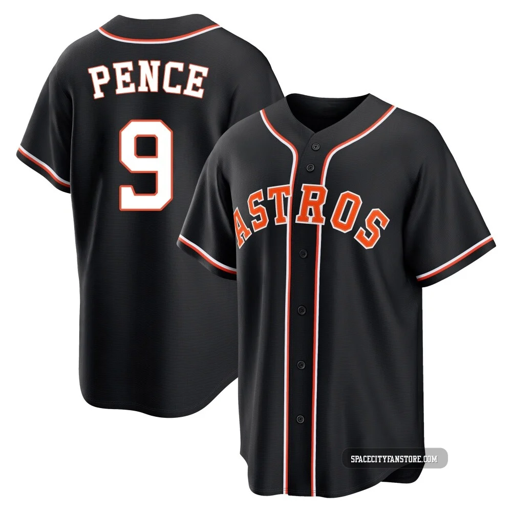 Men's Hunter Pence Houston Astros ＃9 Black Replica - Fashion Out Jersey