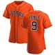 Men's Hunter Pence Houston Astros ＃9 Orange Authentic - Alternate Jersey