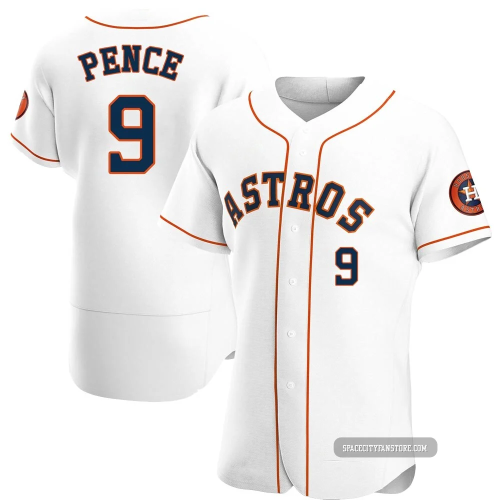 Men's Hunter Pence Houston Astros ＃9 White Authentic - Home Jersey