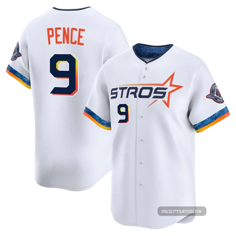 Men's Hunter Pence Houston Astros ＃9 White Limited - 2025 City Connect Jersey