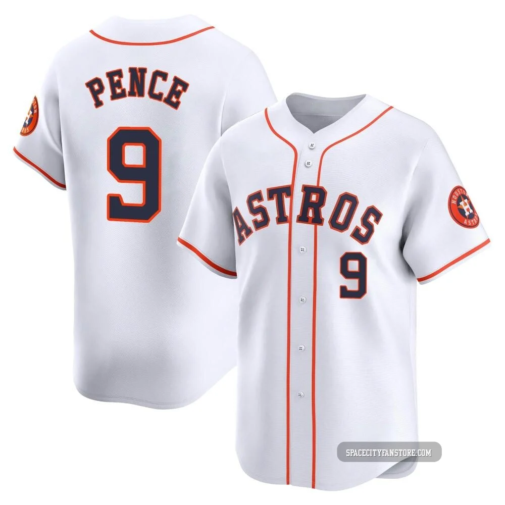 Men's Hunter Pence Houston Astros ＃9 White Limited - Home Jersey