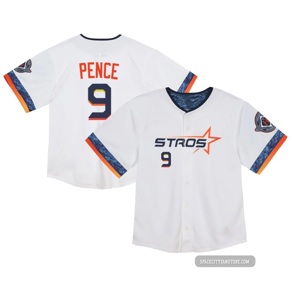Men's Hunter Pence Houston Astros ＃9 White Limited - Toddler 2025 City Connect Jersey