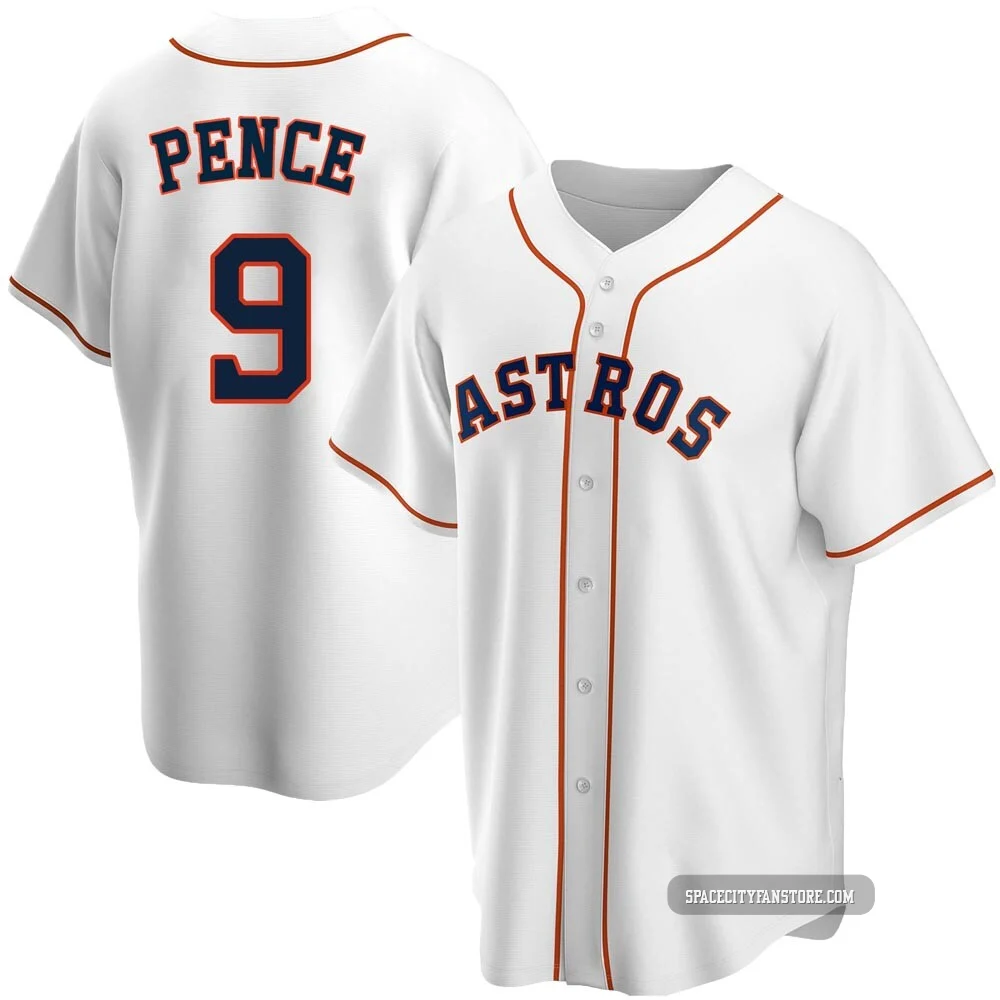Men's Hunter Pence Houston Astros ＃9 White Replica - Home Jersey