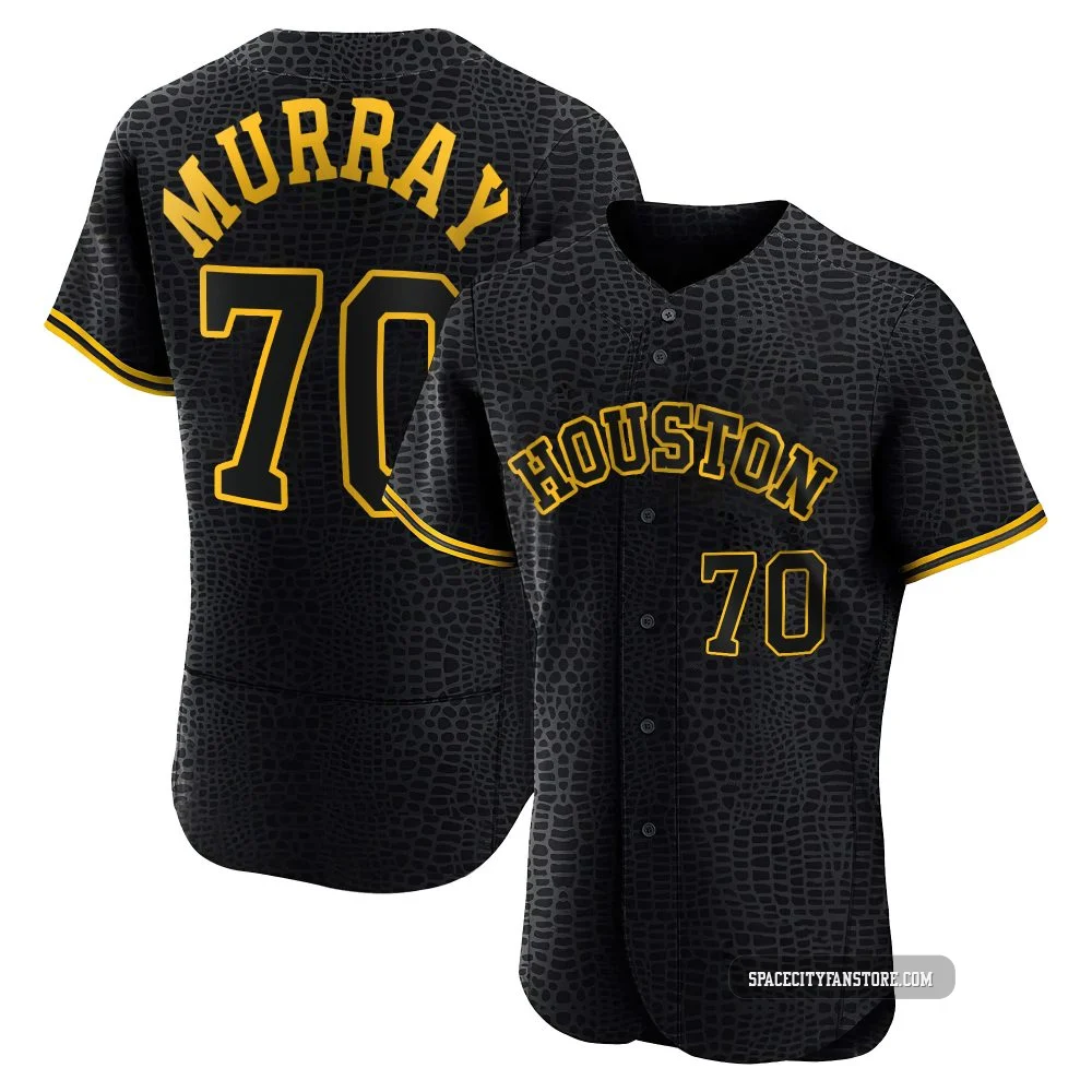 Men's Jayden Murray Houston Astros ＃70 Black Authentic - Snake Skin City Jersey