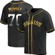 Men's Jayden Murray Houston Astros ＃70 Gold Replica - Black en Alternate Jersey
