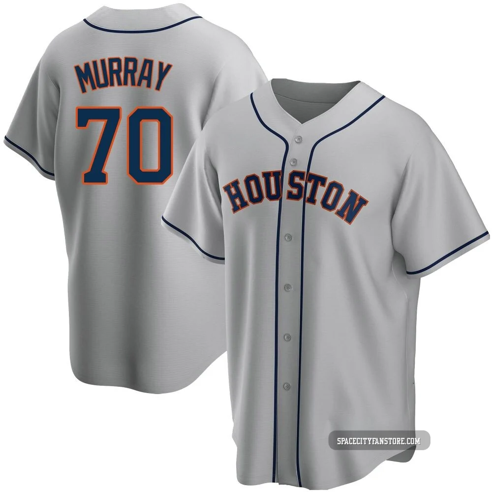 Men's Jayden Murray Houston Astros ＃70 Gray Replica - Road Jersey